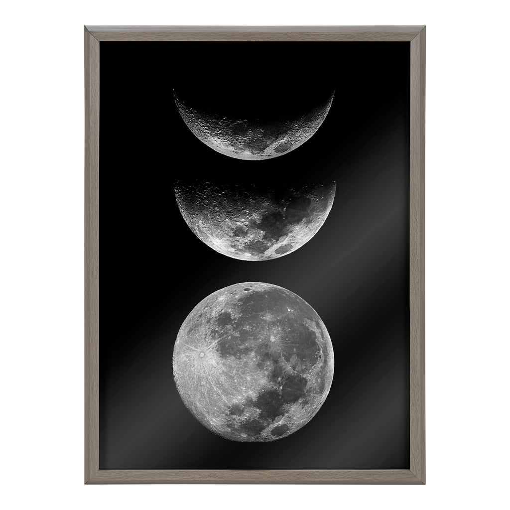 Blake Mod Moon It's Just a Phase Framed Printed Glass by The Creative Bunch Studio