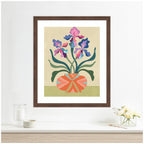 Framed Art Iris and Vase by Rachel Lee