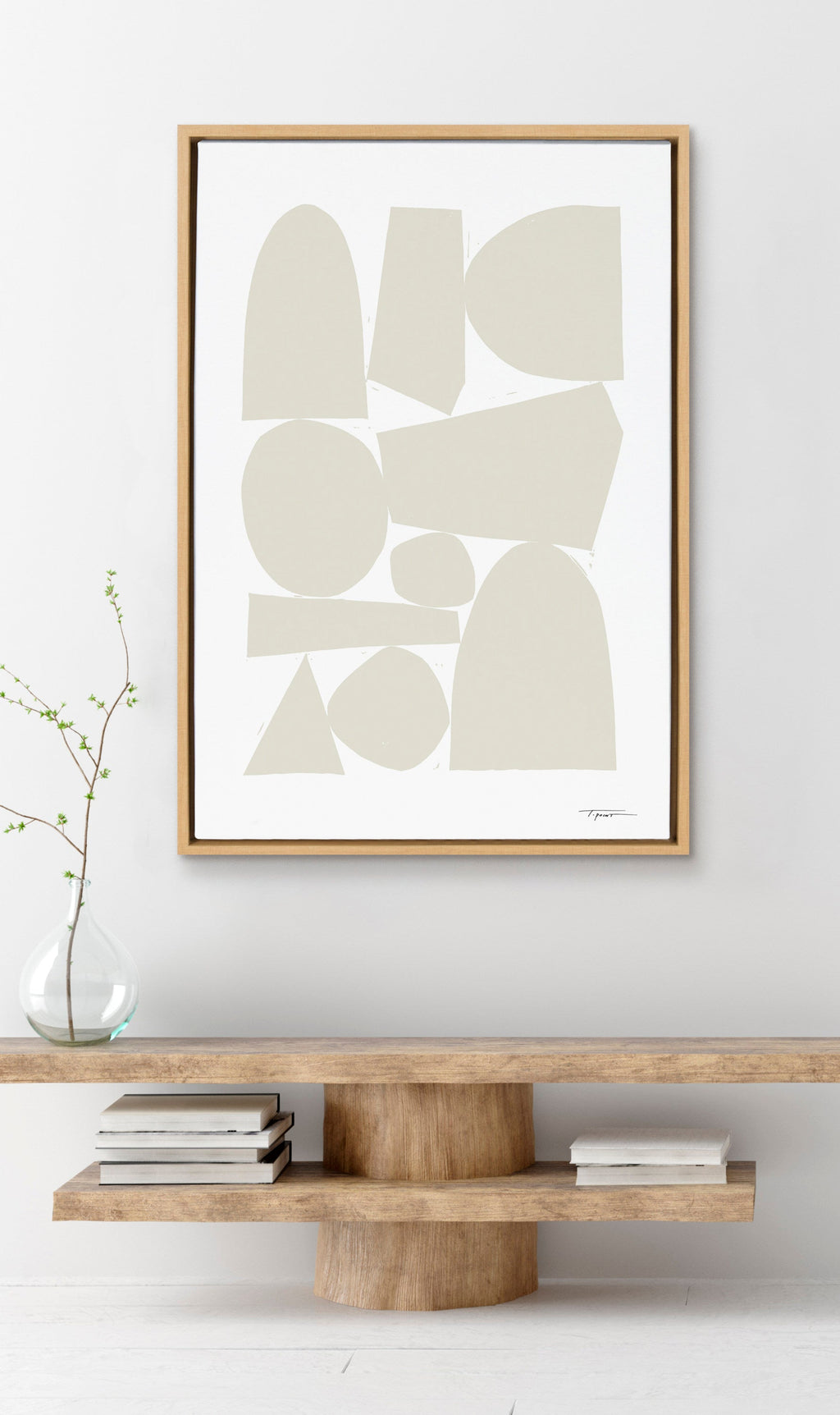 Sylvie Constructed II Neutral Framed Canvas by Statement Goods