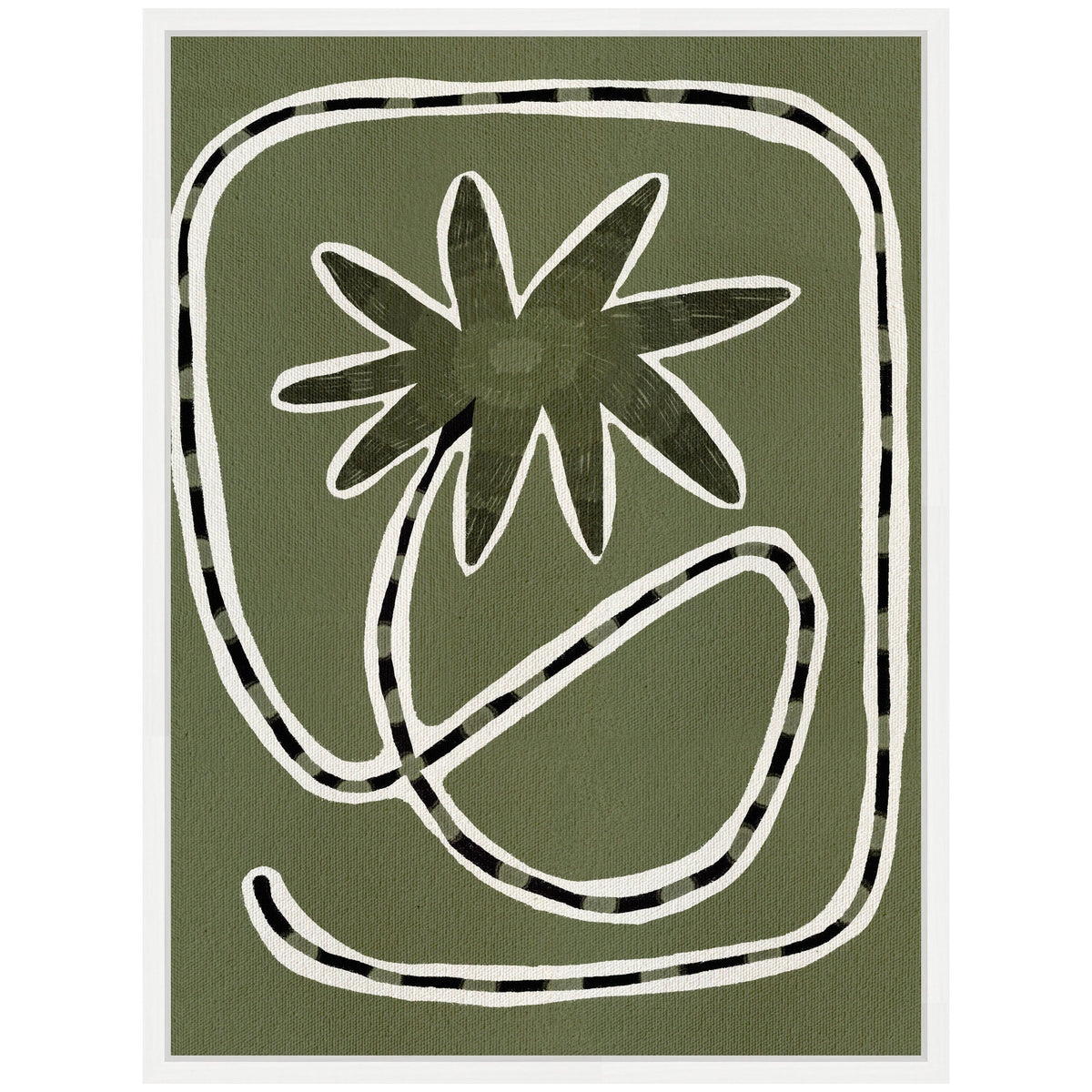 Sylvie Delicate Bloom 18 Framed Canvas by Shatha Al Dafai