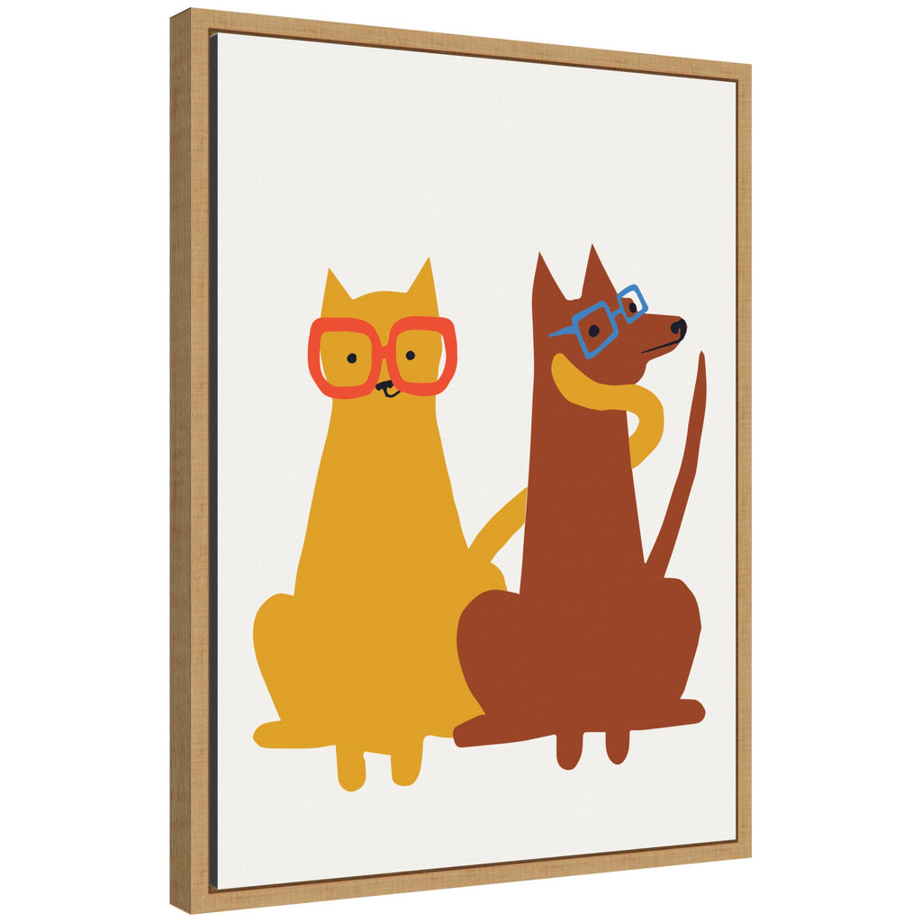 Sylvie Farm Cat Dog Framed Canvas by Hannah Beisang