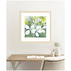 Framed Art White Phantom Hydrangea in Greens by Patricia Shaw