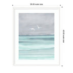 Framed Art Sea and Seagulls by Nikita Jariwala