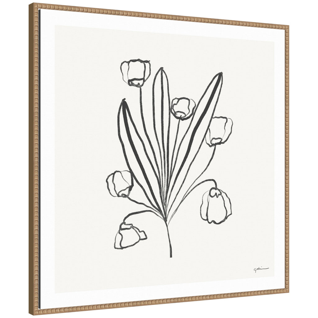 Floral Bouquet by Gabrielly Guedes Framed Canvas Wall Art Print