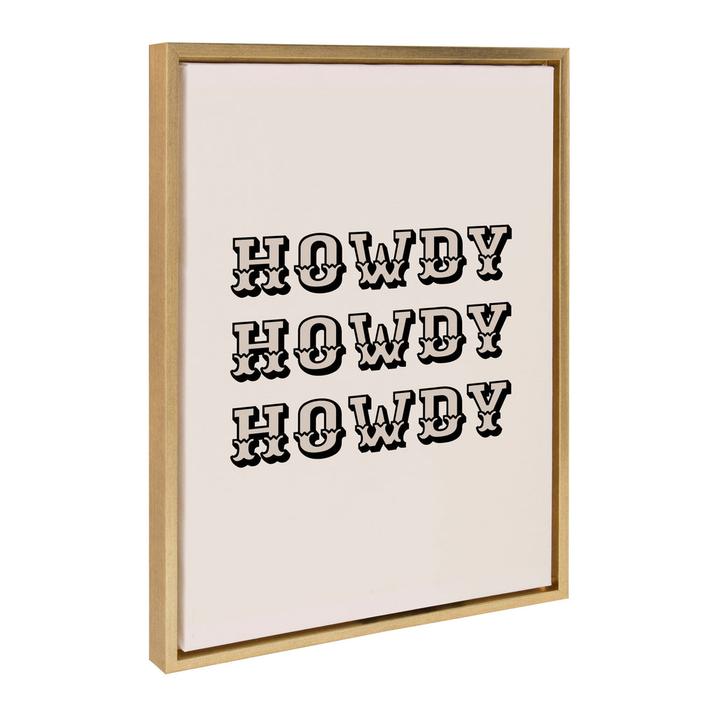 Sylvie Howdy Western Framed Canvas by Honey Island Studio