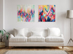 Sylvie Brushstroke 154 Framed Canvas by Jessi Raulet of Ettavee