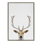 Sylvie Deer Color Framed Canvas by Simon Te of Tai Prints