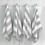 Cotton Velour Cabana Stripe Beach Towel - Novia Collection.