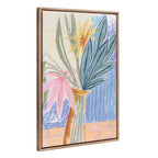 Sylvie Beaded August Bouquet Framed Canvas by Kate Aurelia Holloway