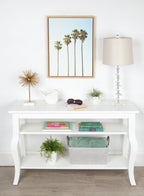 Sylvie Four Palm Trees Framed Canvas by Simon Te