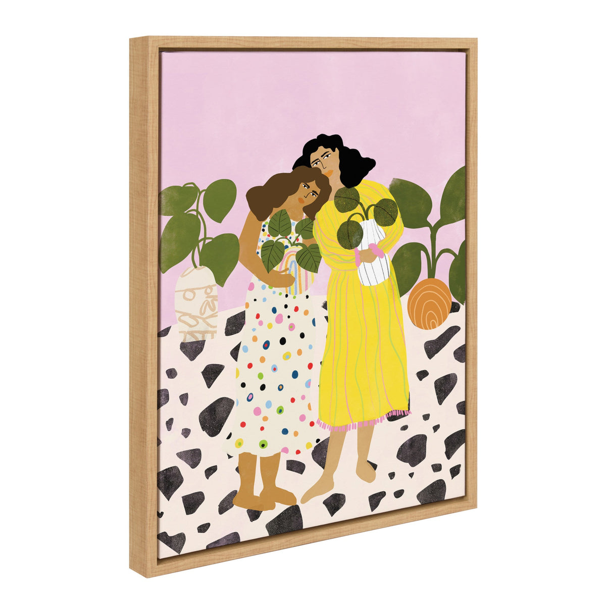 Sylvie No Thanks We Have Plants Framed Canvas by Alja Horvat