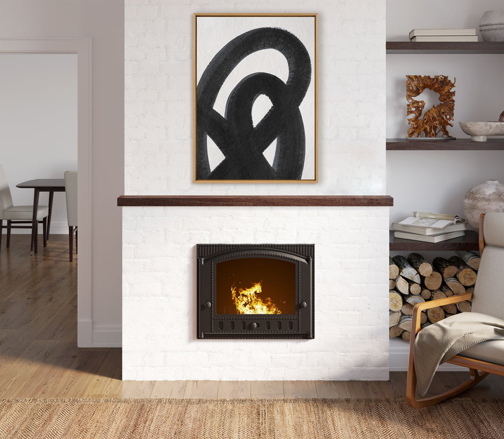 Sylvie Japandi 12 Black Framed Canvas by Rocket Jack