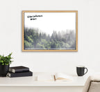 Blake Lush Green Forest on a Foggy Day Framed Printed Glass by The Creative Bunch Studio