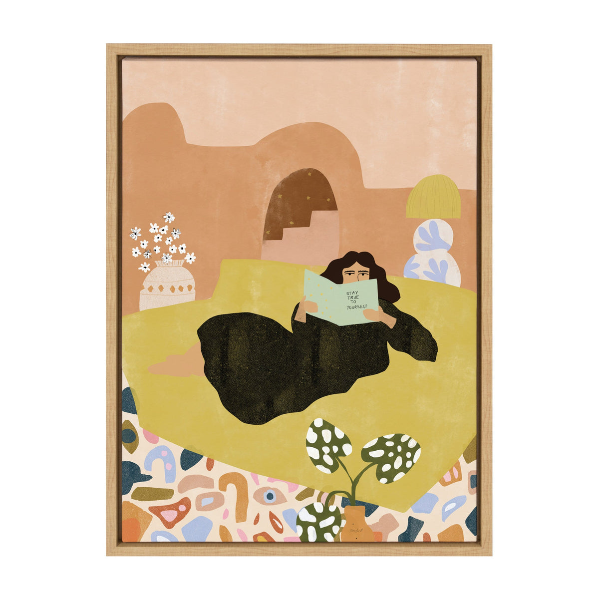 Sylvie Stay True Framed Canvas by Alja Horvat