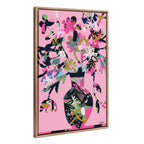 Sylvie Beaded Pinnacle Vase Framed Canvas by Inkheart Designs