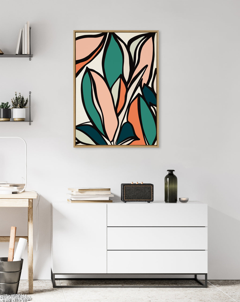 Sylvie Fanciful Ficus 2 Framed Canvas by Alicia Bock