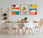 Blake Mid Century Modern Cocktails Framed Printed Glass by Rachel Lee of My Dream Wall