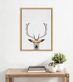 Sylvie Deer Color Framed Canvas by Simon Te of Tai Prints