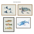 Sylvie Eagle Spotted Ray Family Framed Canvas by Cathy Zhang