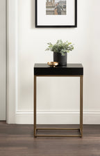 Karlsen Wood and Metal Slim Side Table