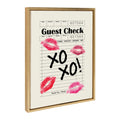 Sylvie XOXO Kisses Guest Check Framed Canvas by Alli Standefer