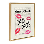 Sylvie XOXO Kisses Guest Check Framed Canvas by Alli Standefer