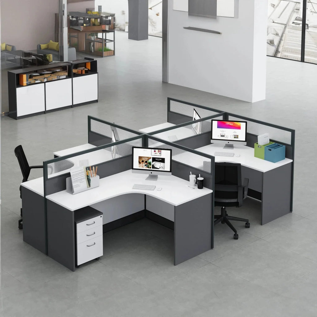 Averon · L-Shaped Cubicle Workstation