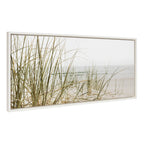 Sylvie Calming Beach Grass Framed Canvas by The Creative Bunch Studio