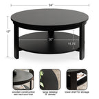 Foxford Round Wood Coffee Table