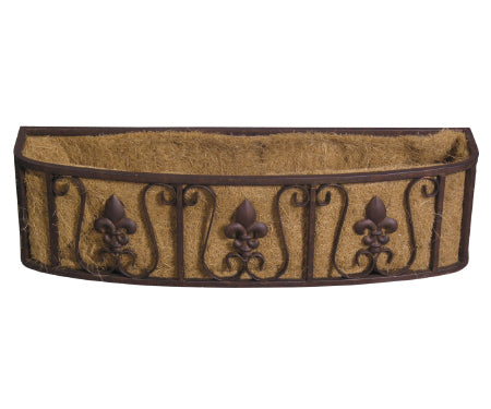 Deer Park D68 Wb136X Small Finial 30 In. L X 8 In. D X 8 In. H Window Box With Coco Liner