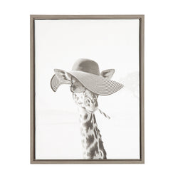 Sylvie Sarifa Giraffe Framed Canvas by Simon Te of Tai Prints