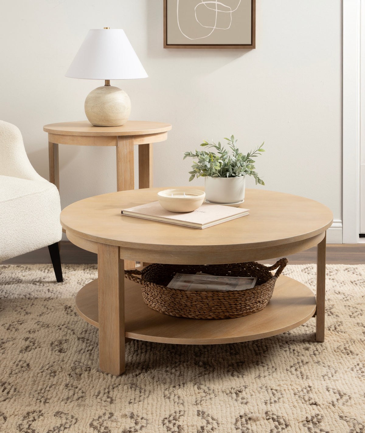 Foxford Round Wood Coffee Table