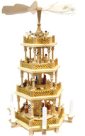 Alexander Taron 16722 Richard glaesser Pyramid - 4 tiers - Nativity Scene Wise Men  Shepherds and Angels