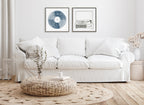 Sylvie Record Blue Framed Canvas by Statement Goods