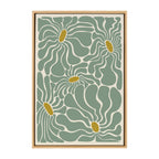 Sylvie Fluid Flowers 1 Framed Canvas by Carrie Cantwell