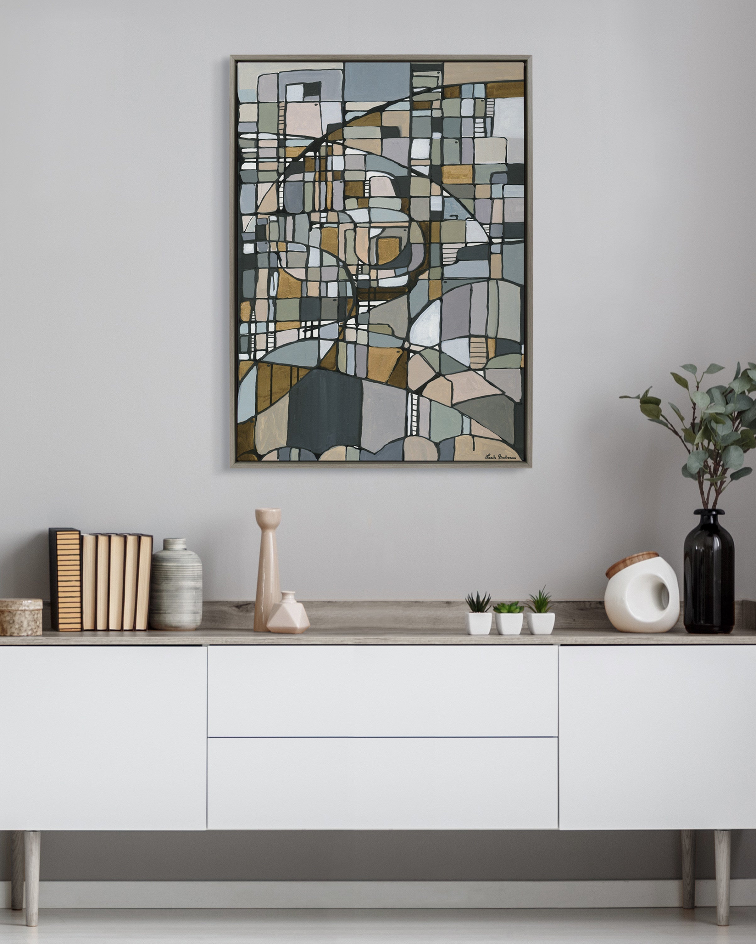 Sylvie Deco Nadeau Framed Canvas by Leah Nadeau