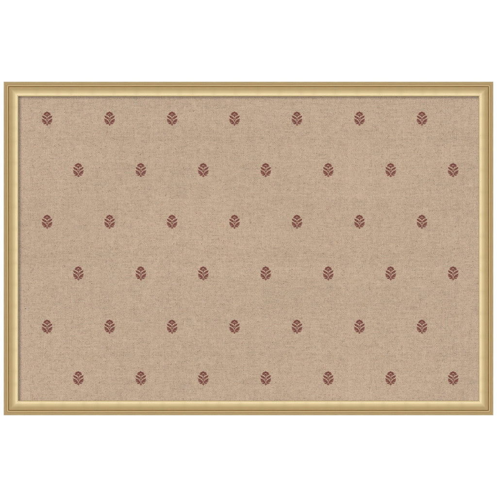 Pinboard Red Botanical Block Print
