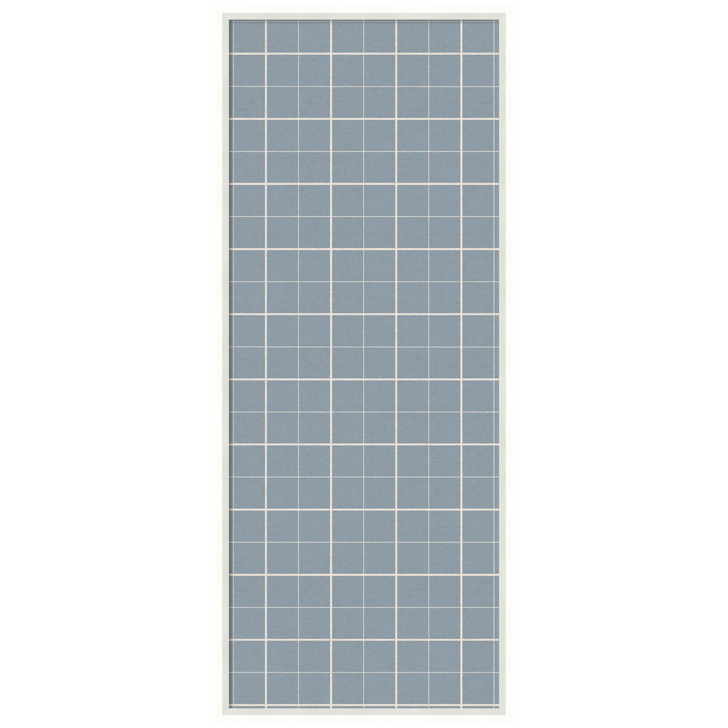 Framed Fabric Pinboard Light Blue Plaid Wall Organization