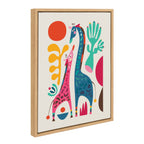 Sylvie Giraffe Love Framed Canvas by Rachel Lee of My Dream Wall