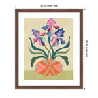 Framed Art Iris and Vase by Rachel Lee
