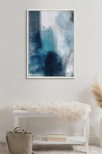 Sylvie Aqua Abstract 1 Framed Canvas by Amy Lighthall