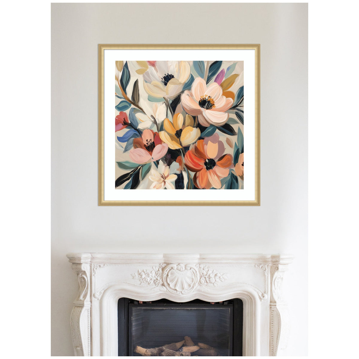 Framed Art Garden Bloom Abstract Bouquet II by The Creative Bunch Studio