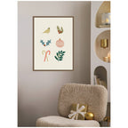 Sylvie Beaded Holiday Six Framed Canvas by Hannah Beisang