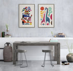 Sylvie Giraffe Love Framed Canvas by Rachel Lee of My Dream Wall