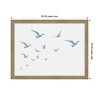 Seagulls White Background by Jolly and Dash Framed Wall Art Print