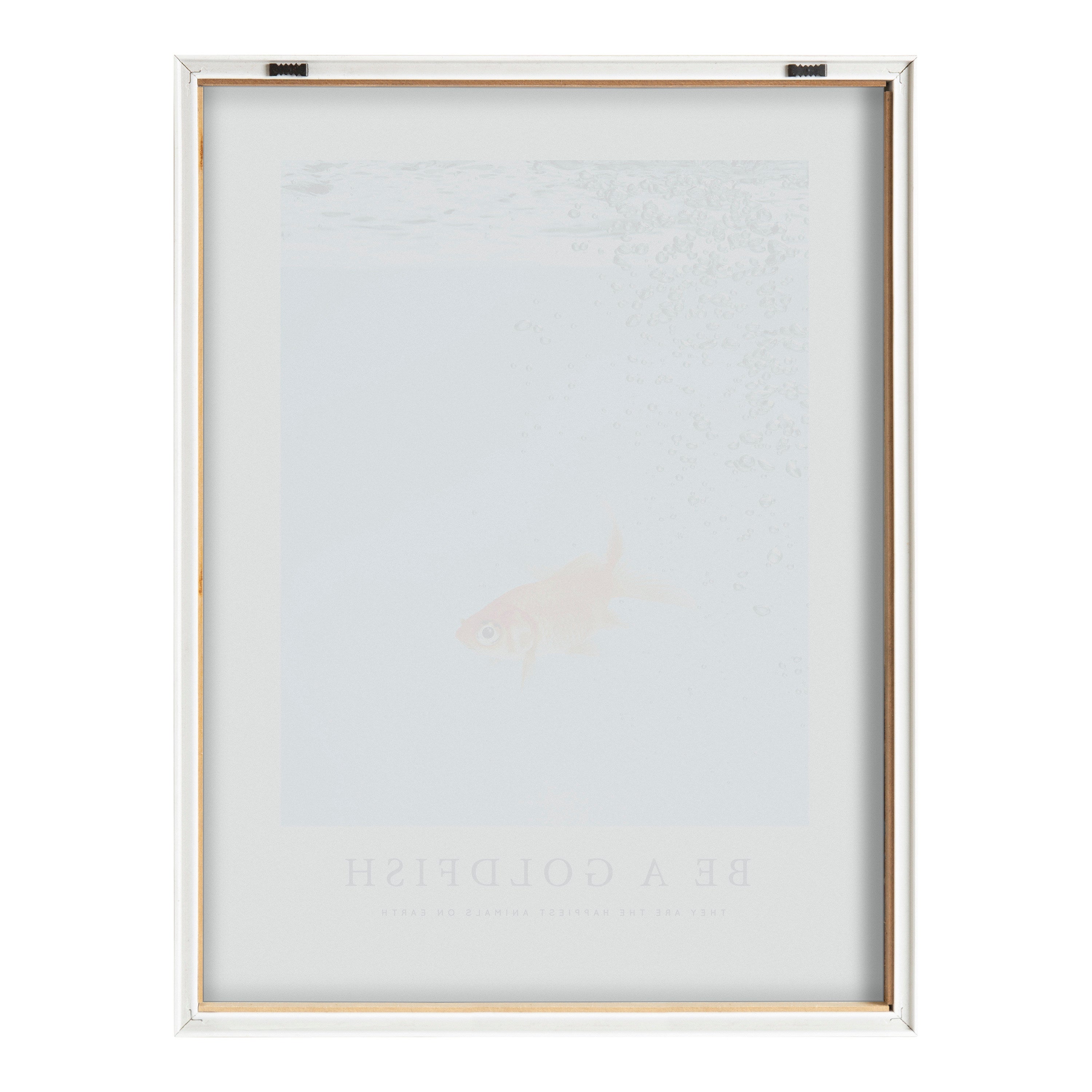 Blake Be A Goldfish Framed Printed Glass by The Creative Bunch Studio