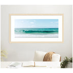 Framed Art Beach Ocean Day over Blue Clear Waters by Alicia Abla