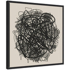 Modern Abstract Linework Loofah by The Creative Bunch Studio Framed Canvas Wall Art Print