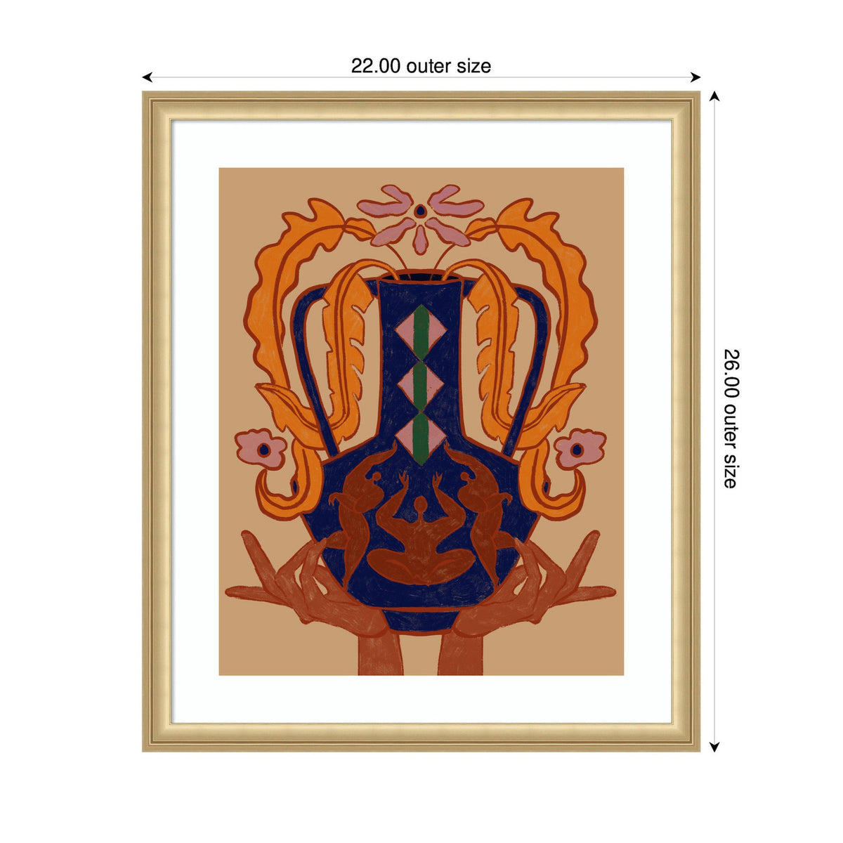 Vessel Collection Blossom by Arty Guava Framed Wall Art Print