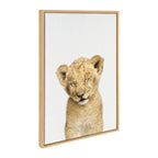 Sylvie Animal Studio Sleepy Lion Framed Canvas by Amy Peterson Art Studio